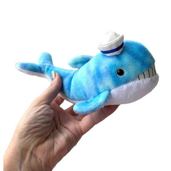 Ty Captain the Whale Beanie Baby 2004 8” x 5” Blue White Handmade China Vintage - Picture 10 of 17